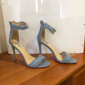Blue denim high heels size 8.5